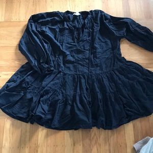 Black flares peasant dress